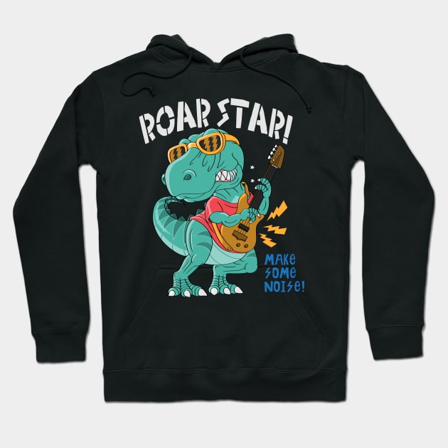 cool dinosaur rock star Hoodie by Tshirt lover 1